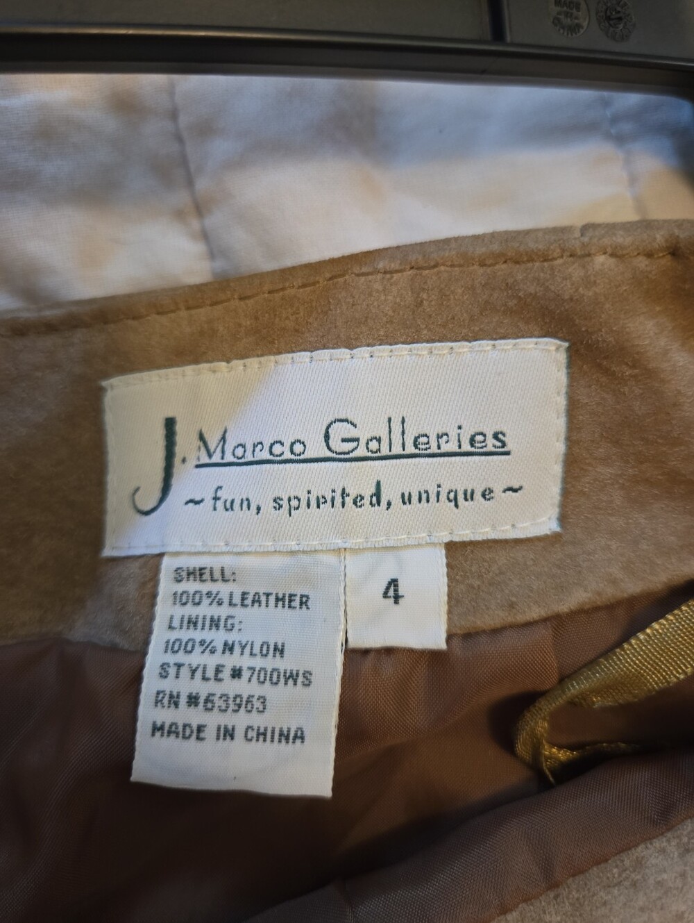 Women's Vintage Suede Maxi Skirt 100% Leather - Picture 3 of 3